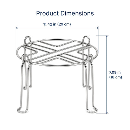 Purroa filter stand dimensions: 11.42 in wide, 7.09 in tall