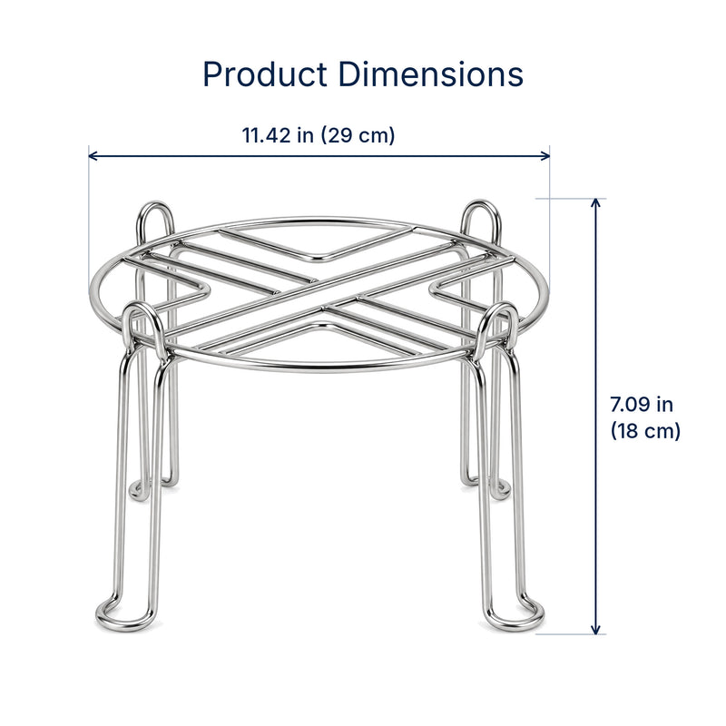Purroa filter stand dimensions: 11.42 in wide, 7.09 in tall